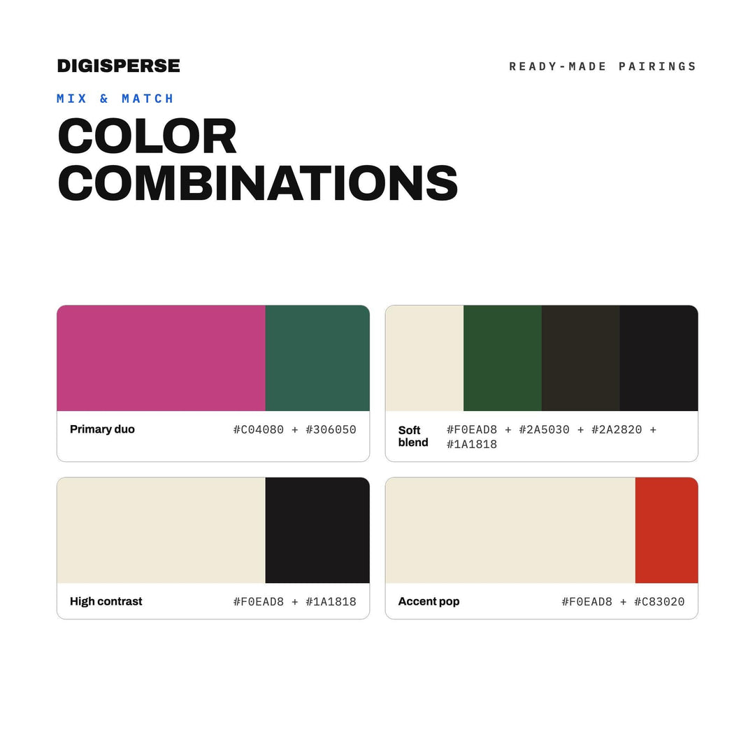 Bold Ink Color Palette for Linocut Block Print Art and Craft Studio Branding, 30 Hand Carved Hues, Procreate Swatches color