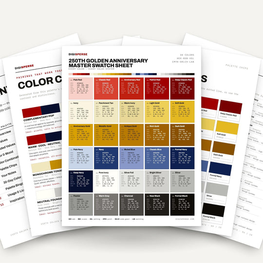 250th Golden Anniversary color palette — main preview