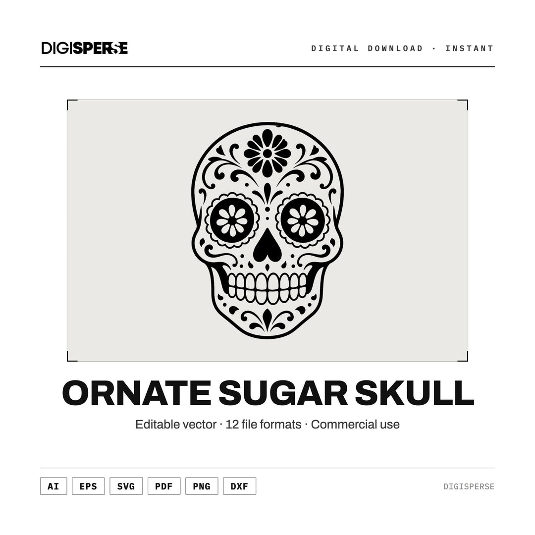 Skull vector graphic set — main preview