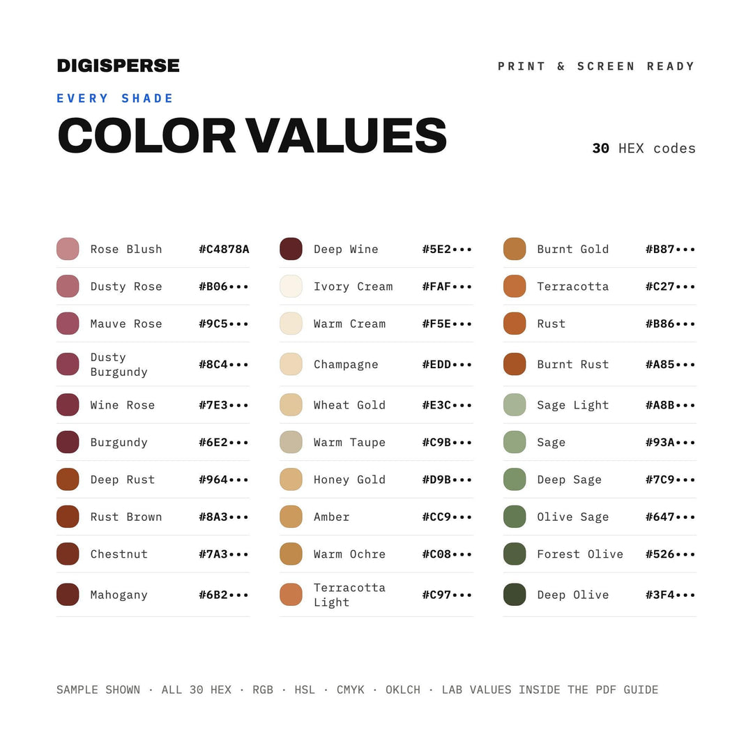 Fall Wedding Harvest color palette — preview image 3 of 20