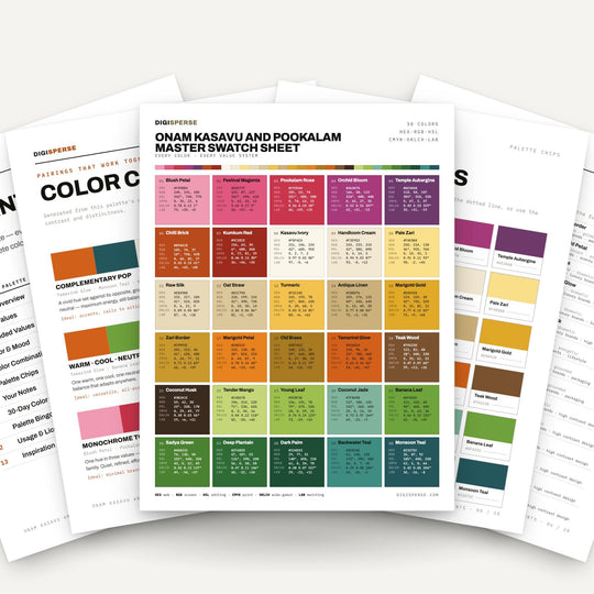 Onam Kasavu and Pookalam color palette — main preview
