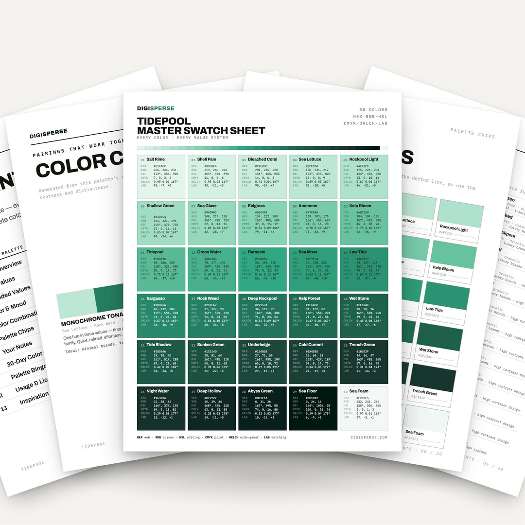 Tidepool color palette — main preview