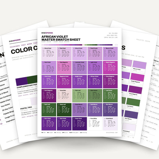 African Violet color palette — main preview
