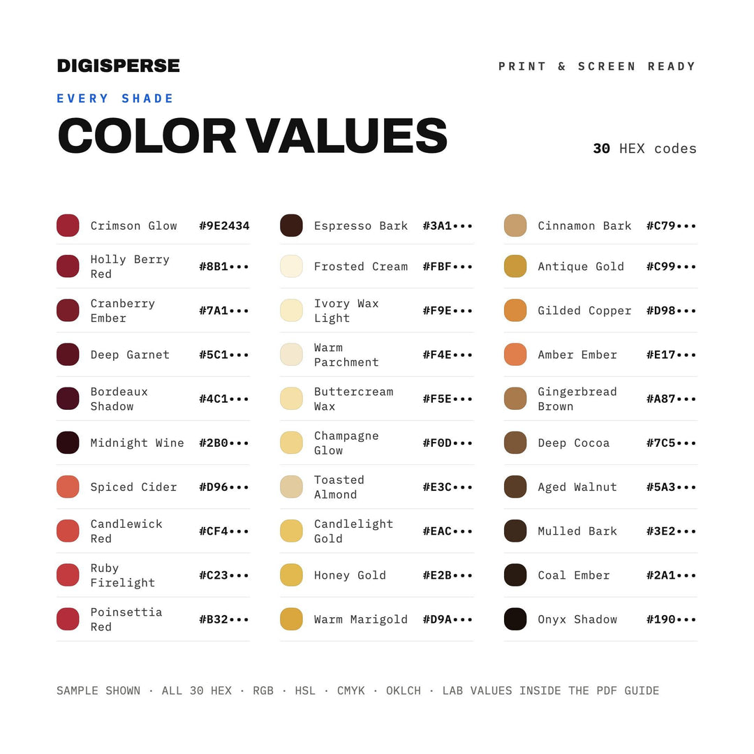 Candlelit Christmas Eve color palette — preview image 6 of 23