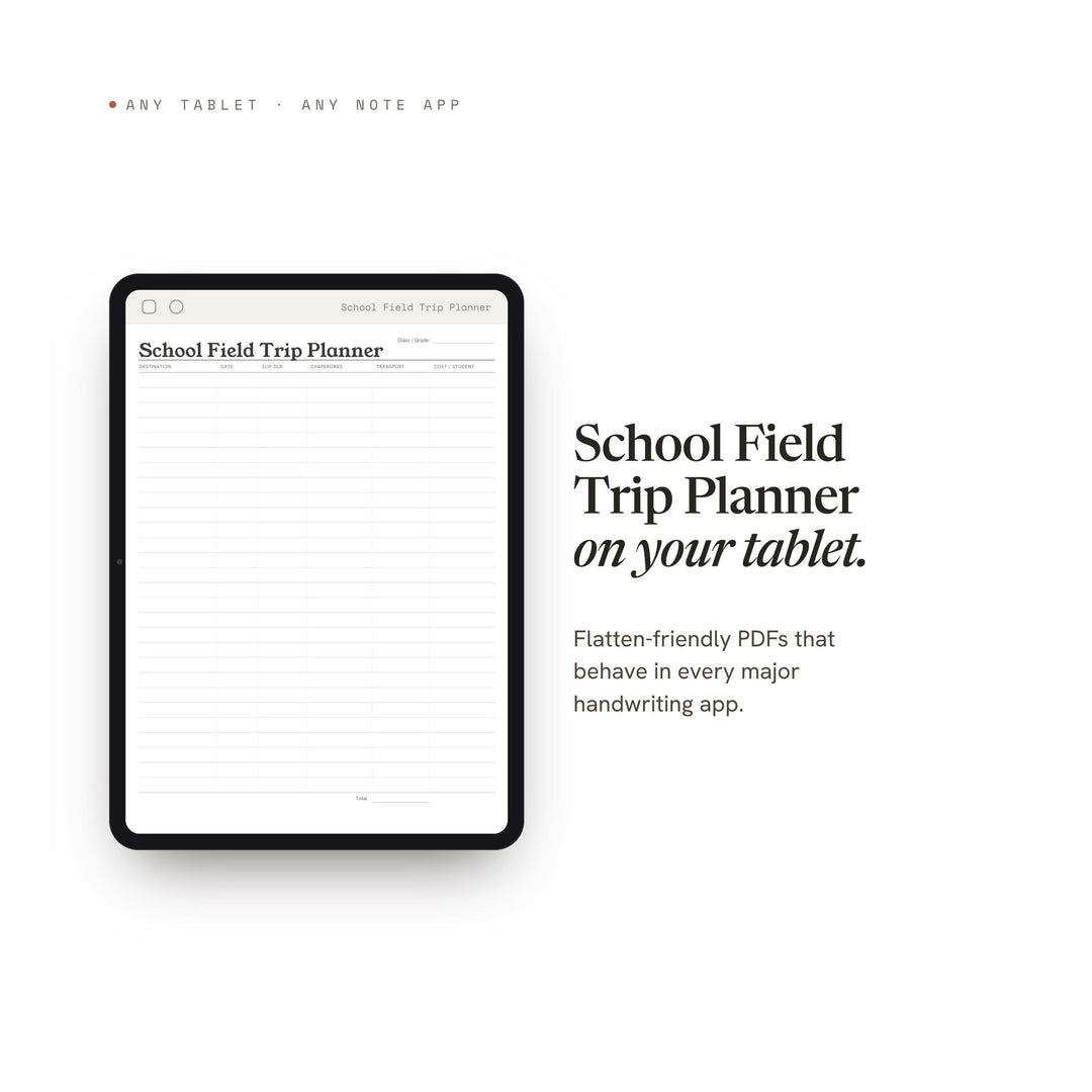 School Field Trip Planner printable planner insert — preview image 6 of 20