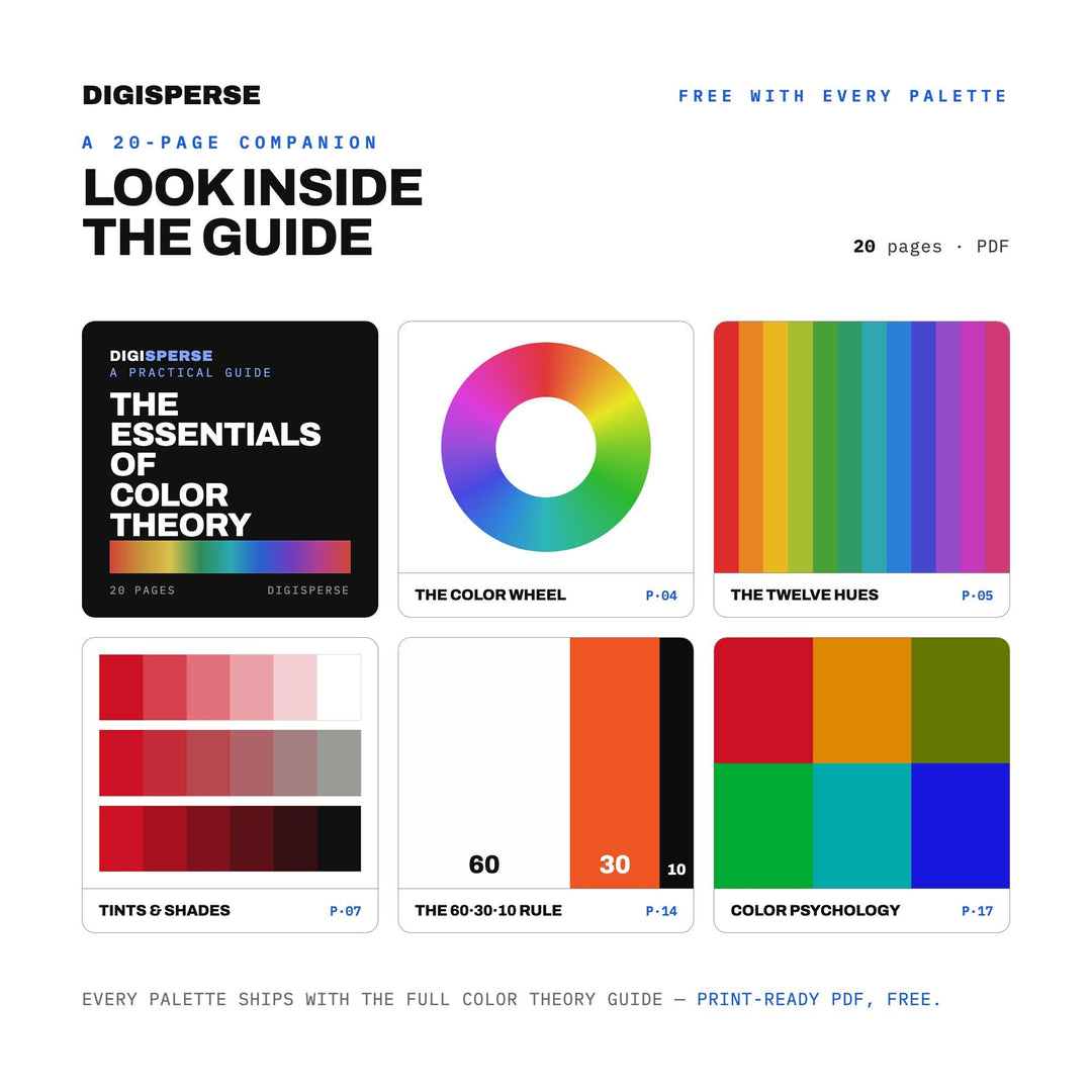 Kinetic Art Color Palette | 30 Colors, HEX, RGB, CMYK (Digital Download) color palette — preview image 6 of 20