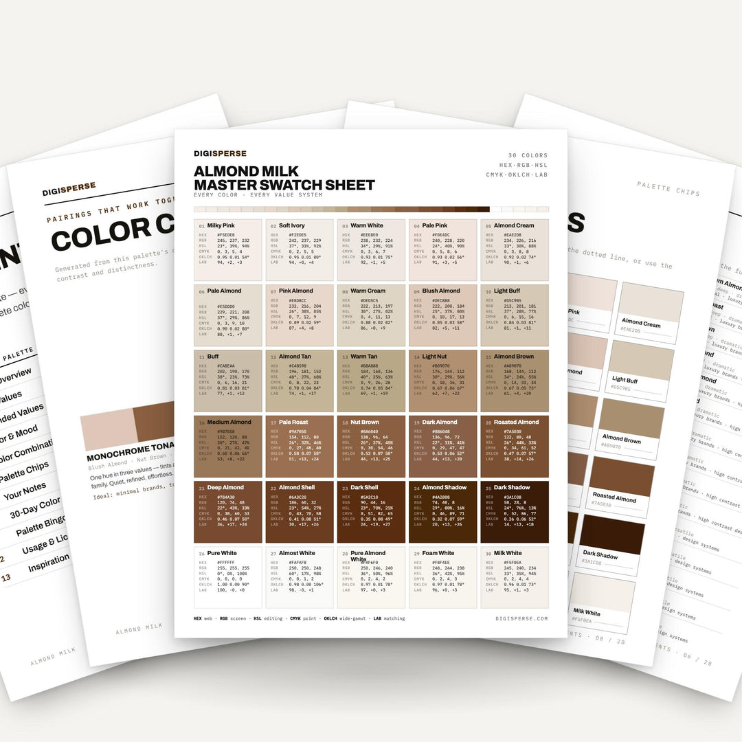 Almond Milk color palette — main preview