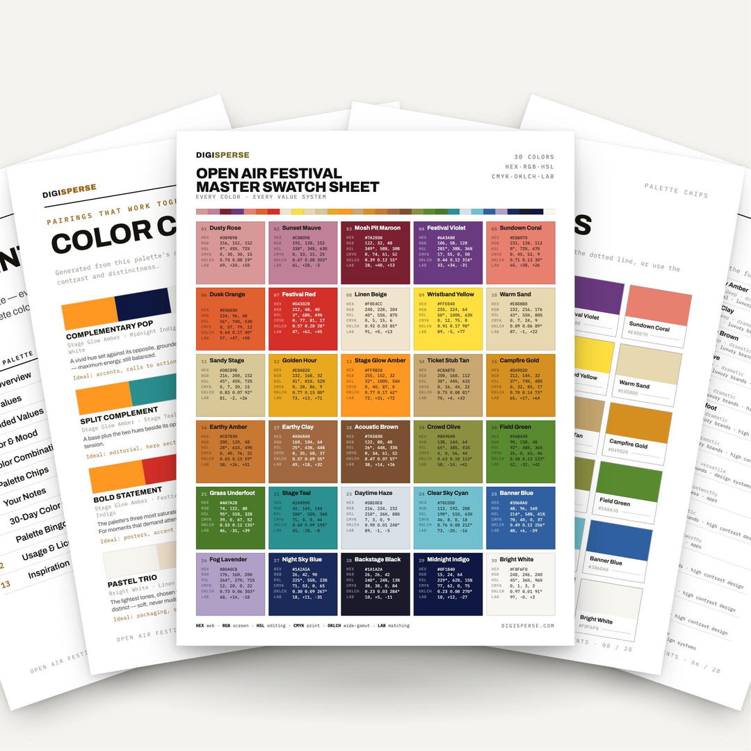 Open Air Festival color palette — main preview