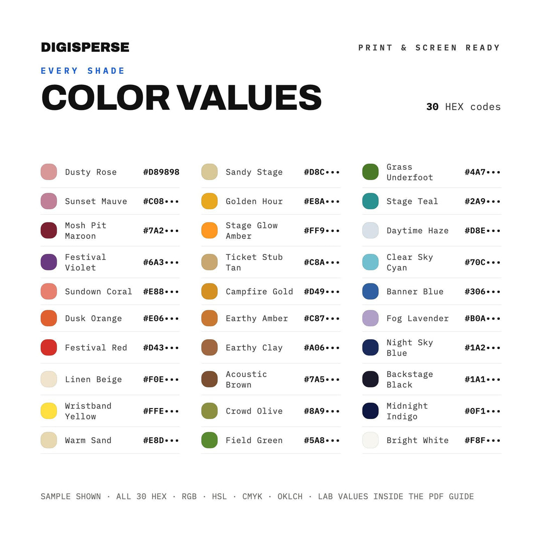 Open Air Festival color palette — preview image 3 of 20