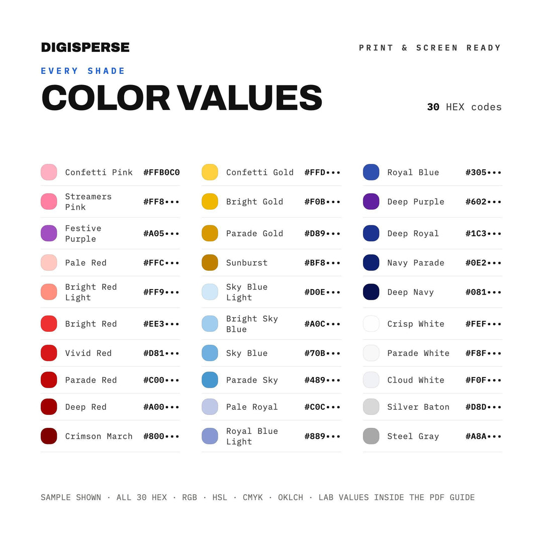 Main Street Parade color palette — preview image 3 of 20