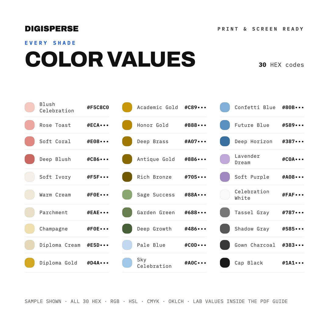 Graduation Afterglow color palette — preview image 3 of 20