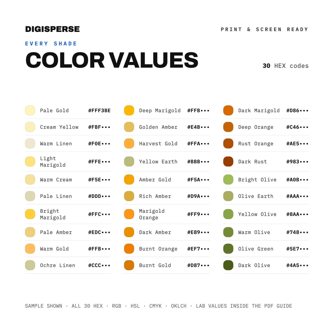 Marigold Field color palette — preview image 3 of 20