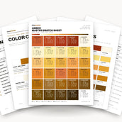 Amber Color Palette – 30 Hex, RGB & CMYK Codes + Procreate Swatches