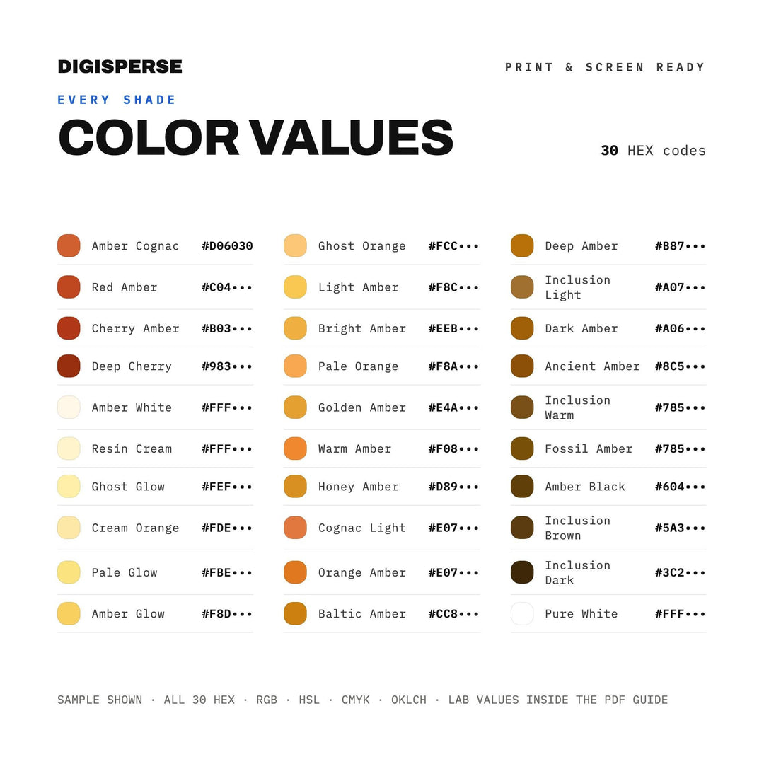 Amber color palette — preview image 3 of 20