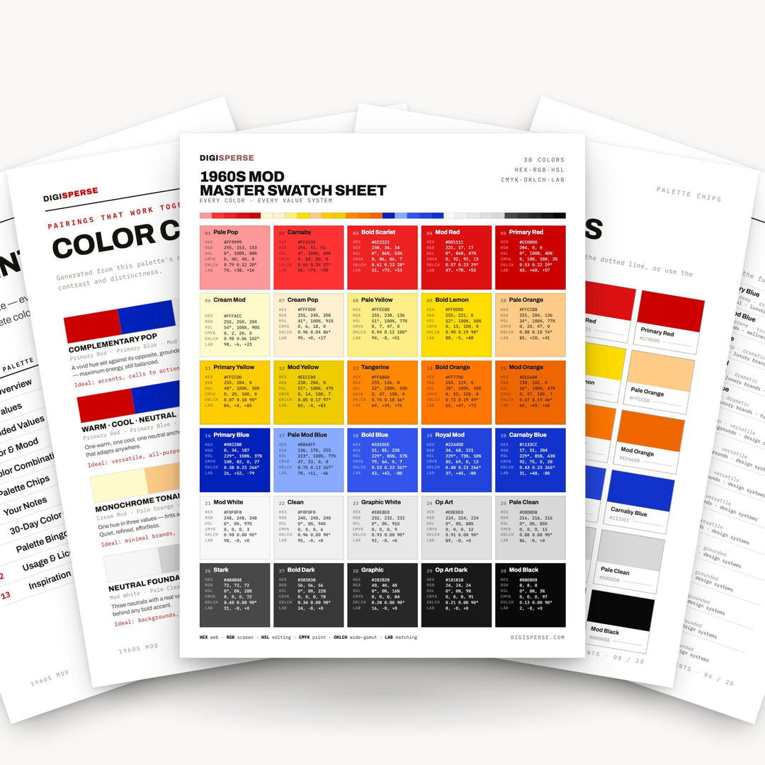 1960S Mod color palette — main preview