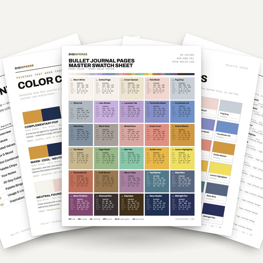 Bullet Journal Pages color palette — main preview