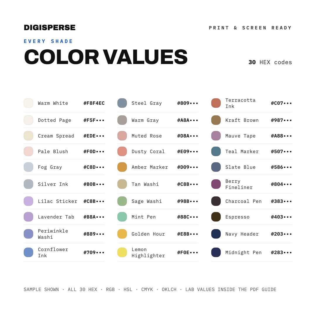 Bullet Journal Pages color palette — preview image 3 of 20