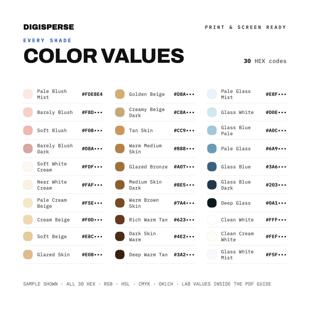 Clean Girl Beauty color palette — preview image 3 of 20