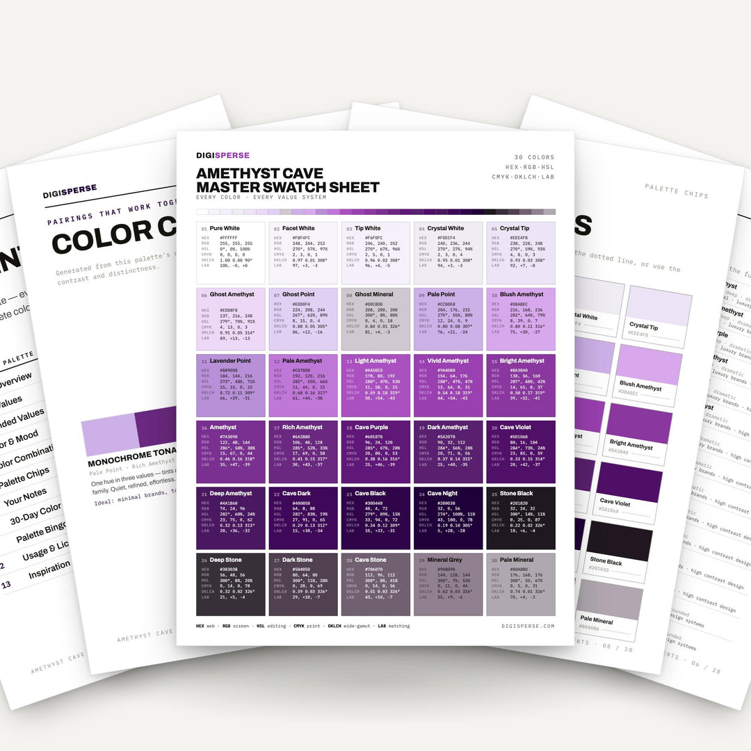 Amethyst Cave color palette — main preview