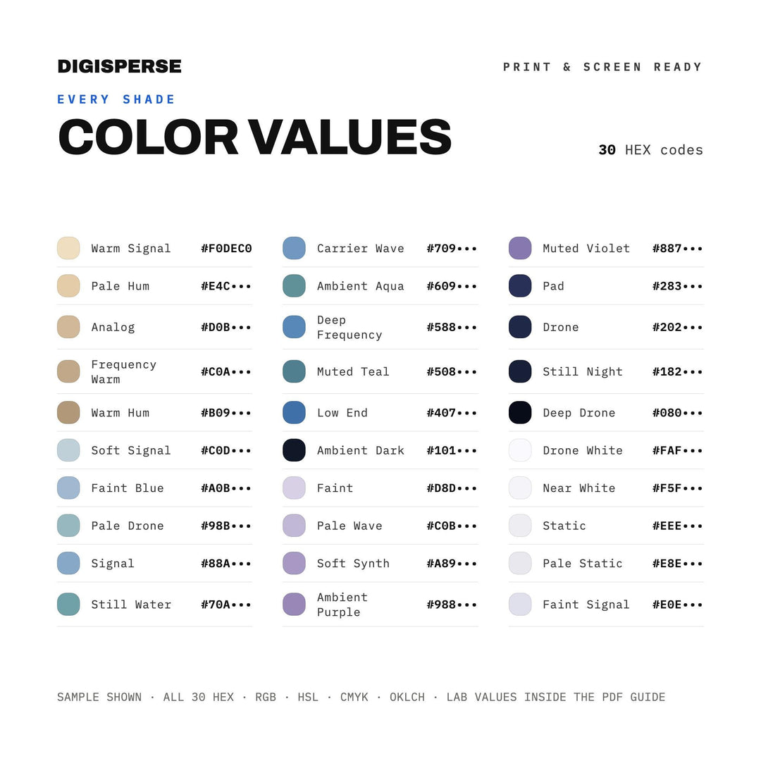 Ambient Electronic color palette — preview image 3 of 20