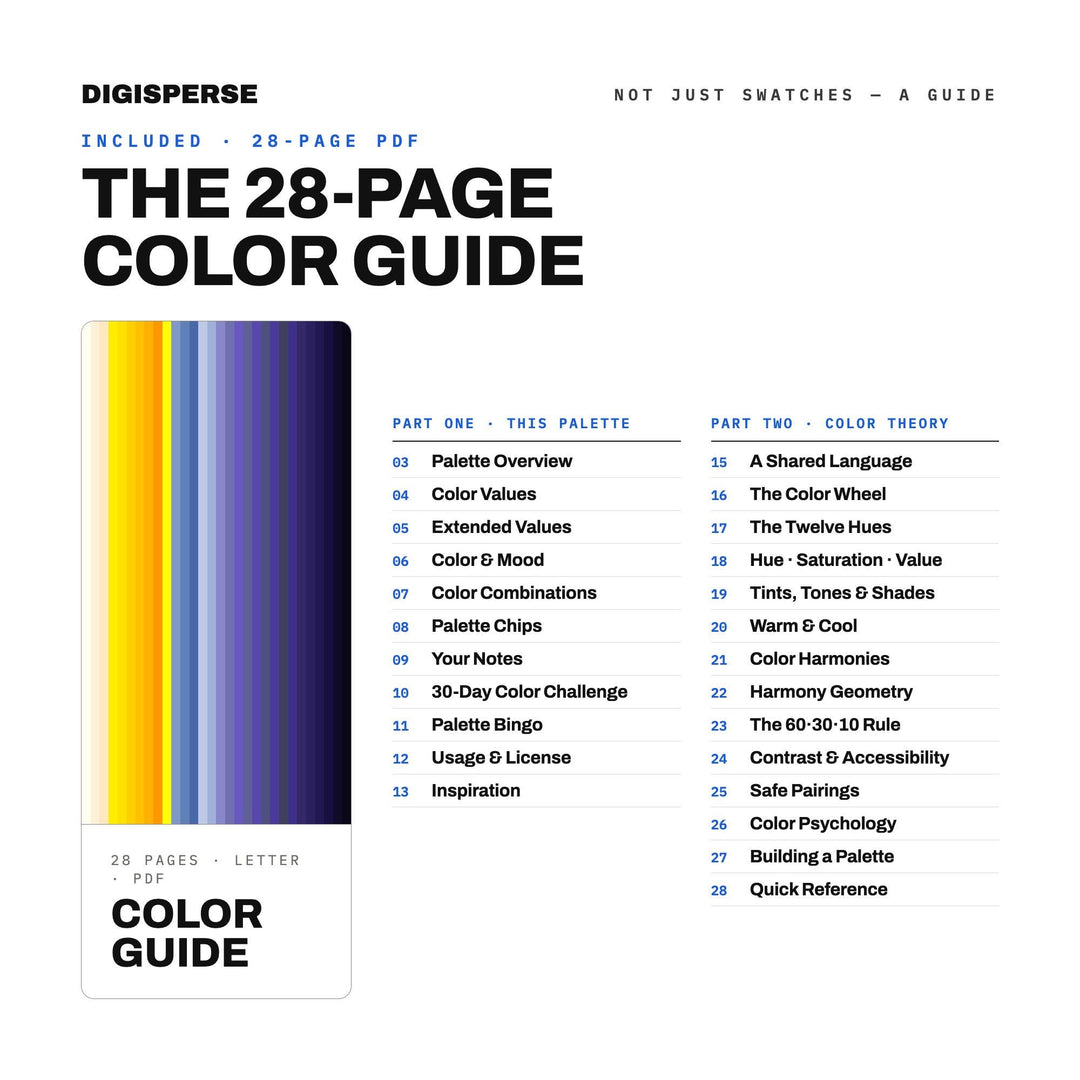 Electric Storm Color Palette | 30 Procreate Swatches, ASE Guide (Digital Download) color palette — preview image 5 of 20