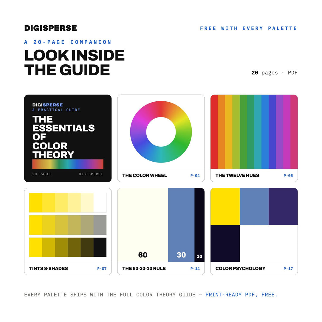 Electric Storm Color Palette | 30 Procreate Swatches, ASE Guide (Digital Download) color palette — preview image 6 of 20