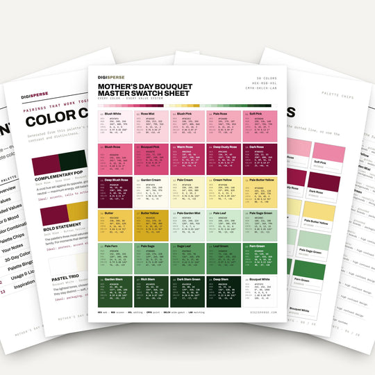 Mothers Day Bouquet color palette — main preview