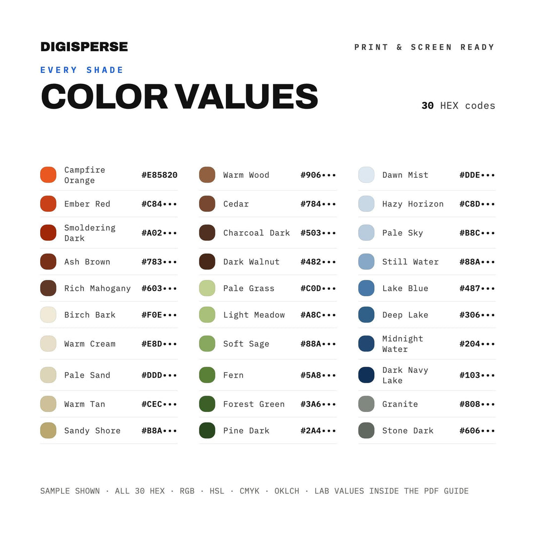 Campfire Lake Weekend color palette — preview image 3 of 20