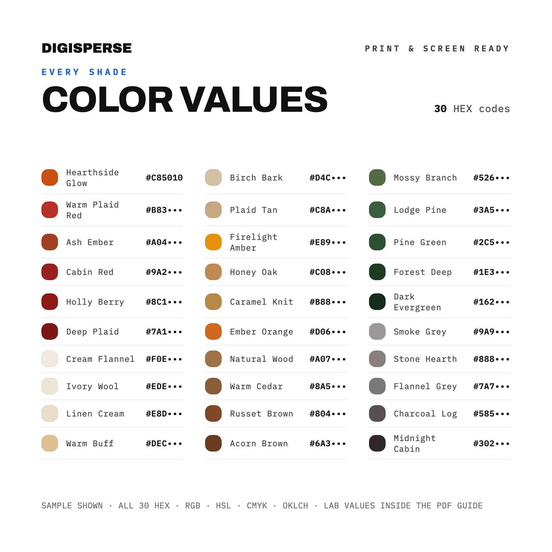 Cozy Christmas Cabin color palette — preview image 3 of 20