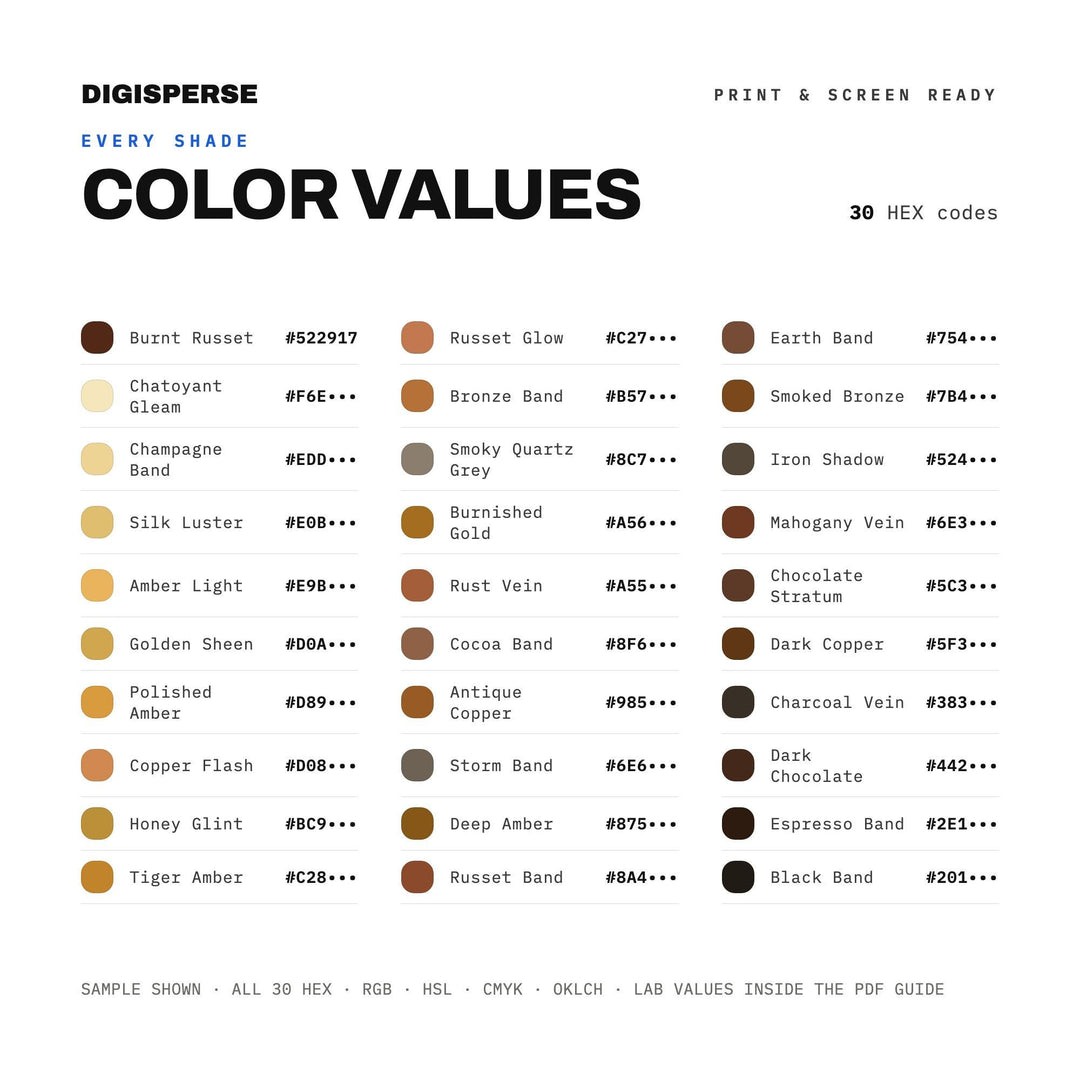 Tiger's Eye color palette — preview image 3 of 20
