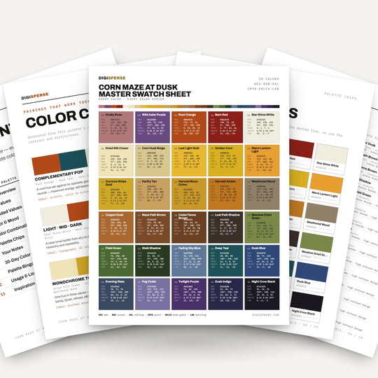 Corn Maze at Dusk color palette — main preview