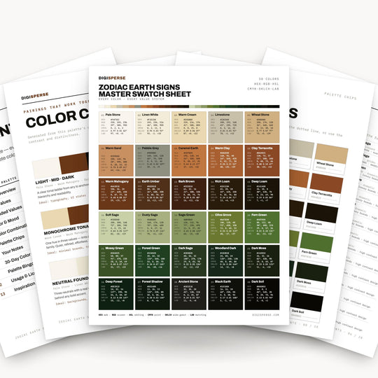 Zodiac Earth Signs color palette — main preview
