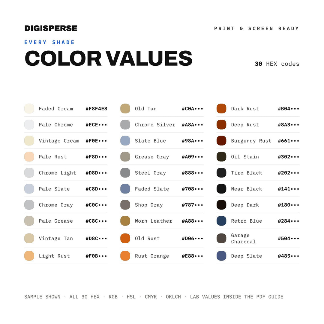 Dad Garage Retro color palette — preview image 3 of 20