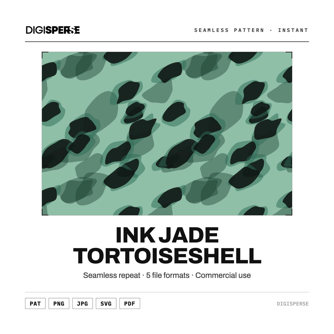 Ink Jade Tortoiseshell seamless pattern set — main preview