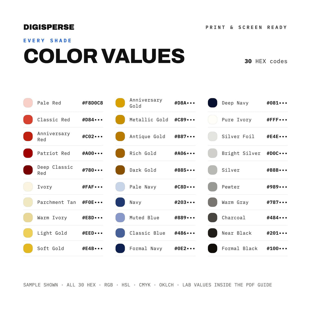 250th Golden Anniversary color palette — preview image 3 of 20