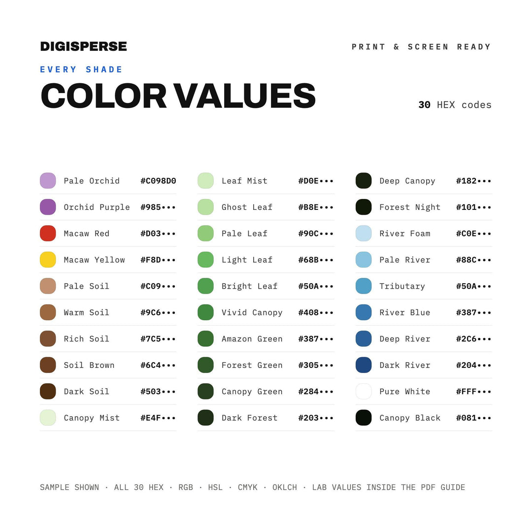 Amazon Basin color palette — preview image 3 of 20