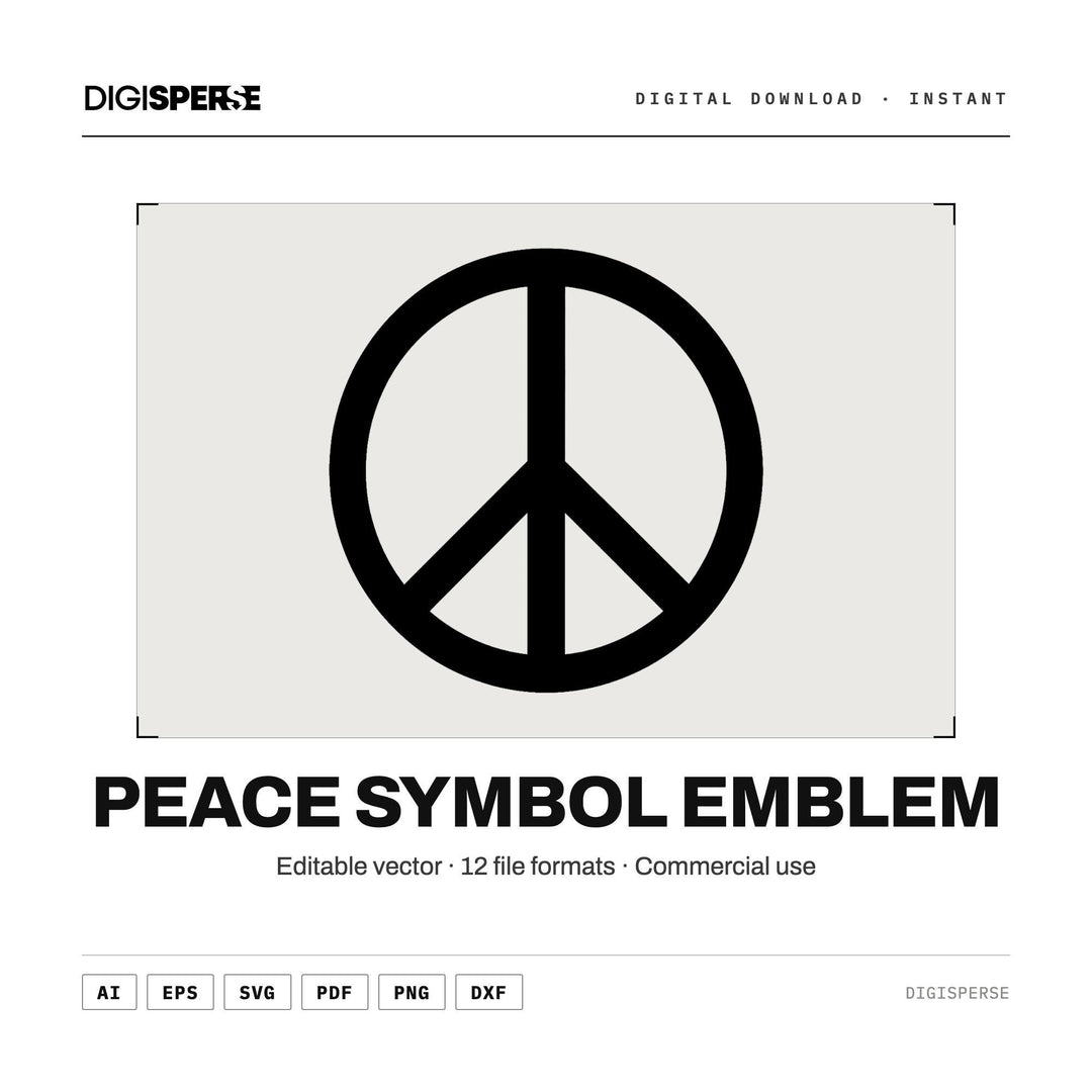 Peace Sign Svg vector graphic set — main preview
