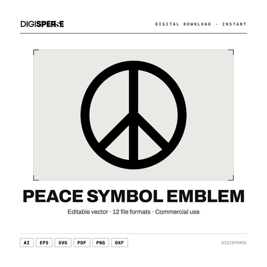 Peace Sign Svg vector graphic set — main preview