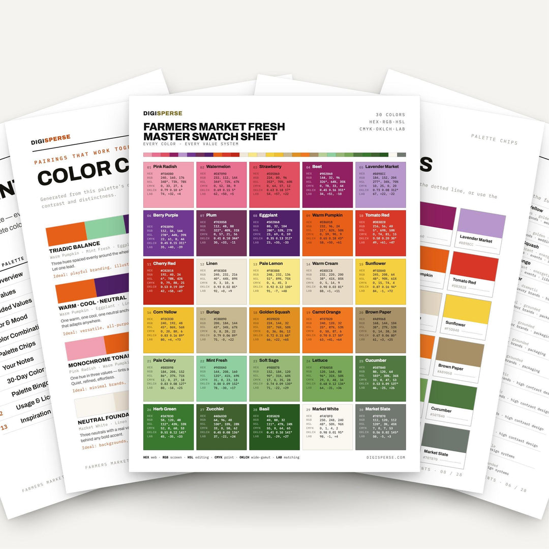 Farmers Market Fresh color palette — main preview