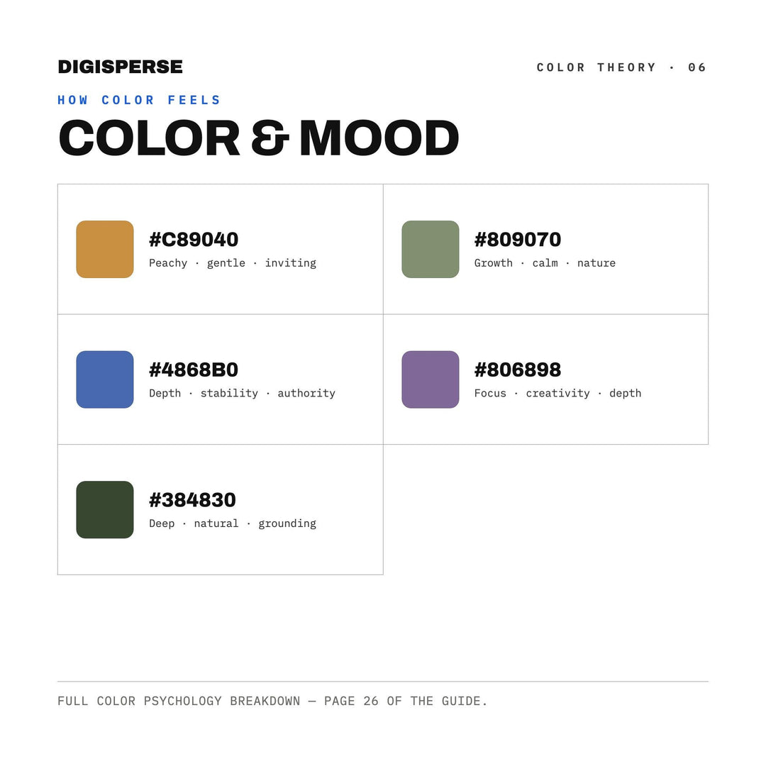 Muted Contemplative Color Palette for Mindful Journal Art and Calm Branding, 30 Introspective Hues, Procreate Swatches, Hex