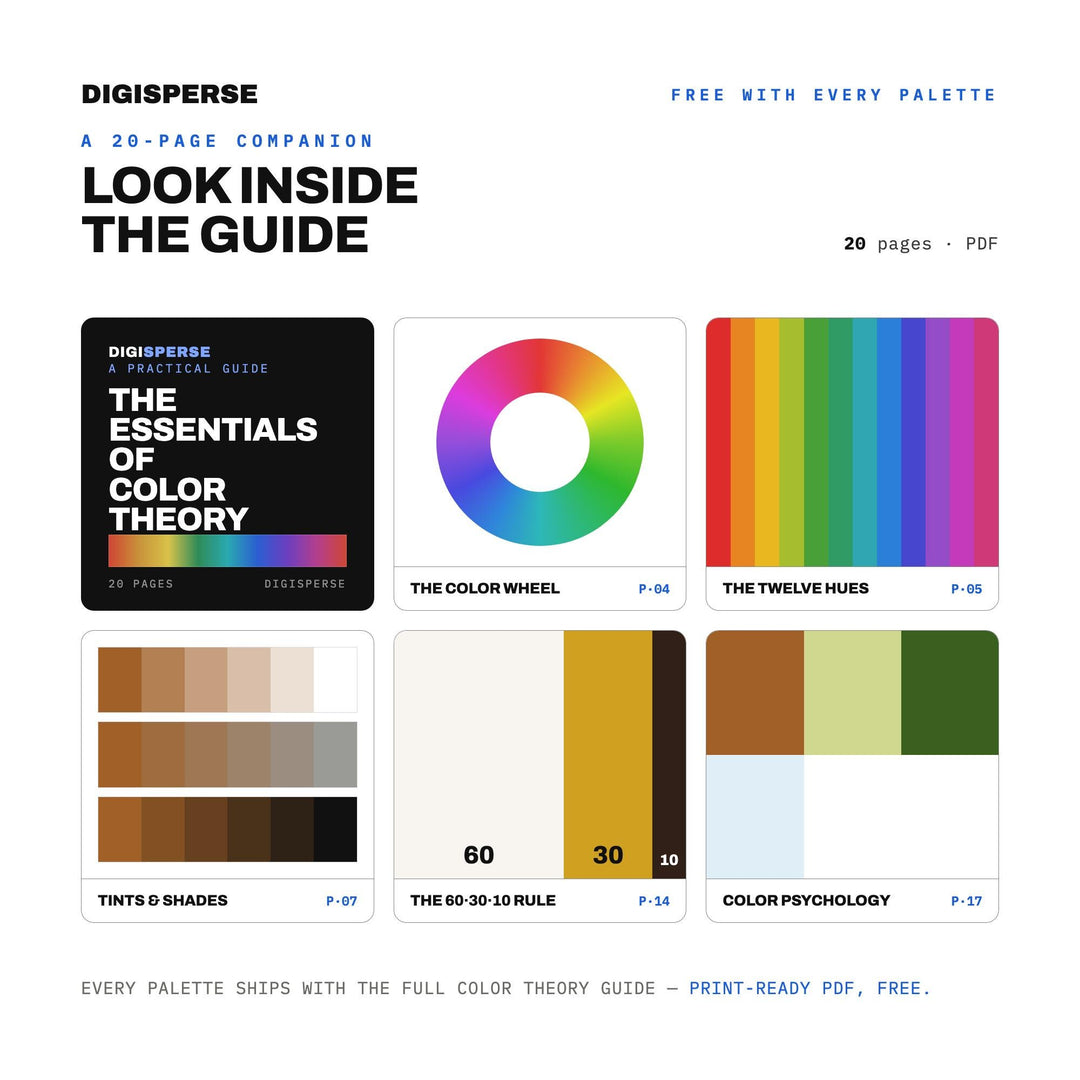 Thai Iced Tea Color Palette | 30 Colors | Hex RGB CMYK | Procreate Swatches + ASE | Digital Download color palette — preview