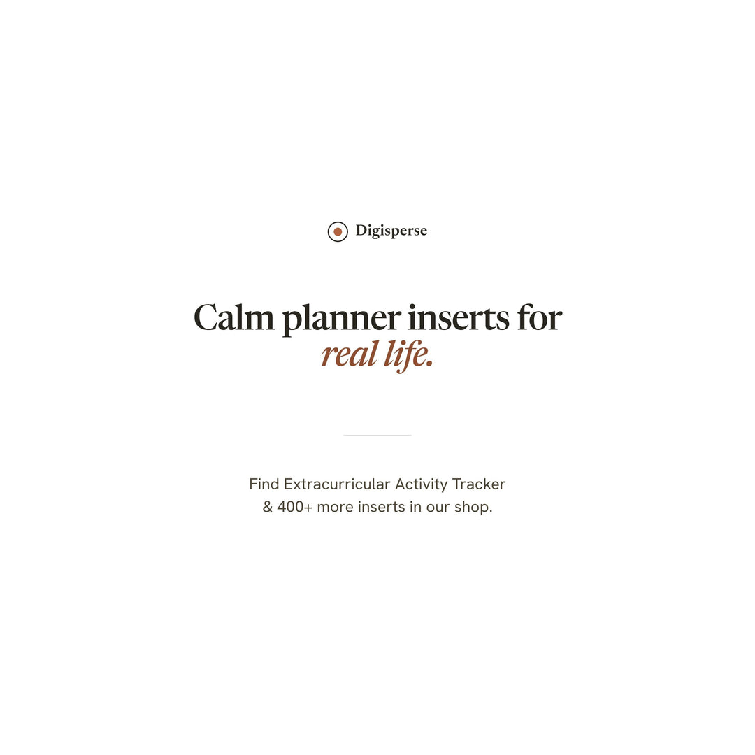 Extracurricular Activity Tracker printable planner insert — preview image 20 of 20