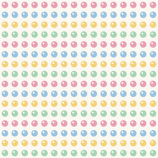 Seamless pattern tile — ivory rose candy buttons