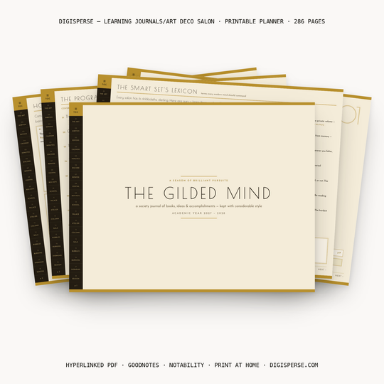 Learning Journals/Art Deco Salon digital planner — main preview