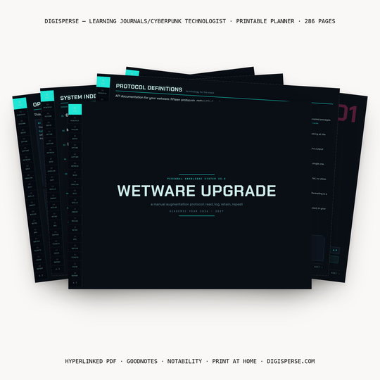 Learning Journals/Cyberpunk Technologist digital planner — main preview