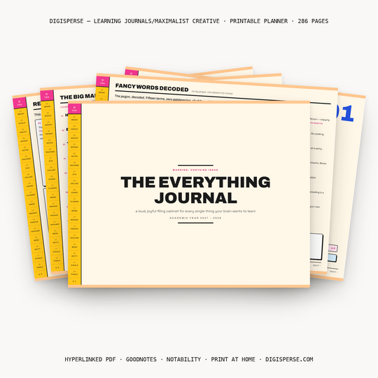 Maximalist Creative Learning Journal Digital Planner PDF