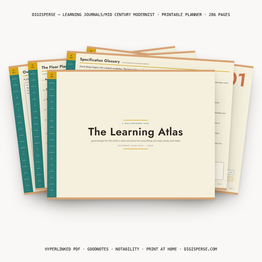 Learning Journals/Mid Century Modernist digital planner — main preview