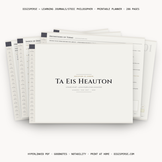 Learning Journals/Stoic Philosopher digital planner — main preview