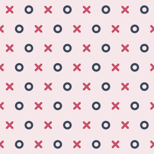 Seamless pattern tile — linen raspberry xoxo
